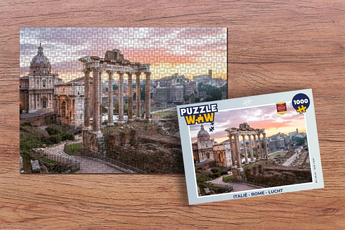 PuzzleWow Italië Rome Lucht Legpuzzel 1000 Stuks - Multicolor