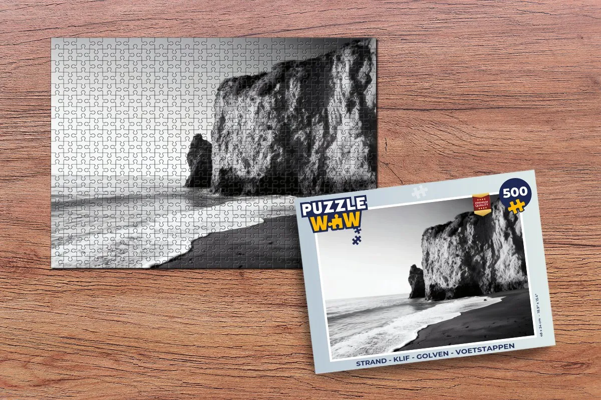 PuzzleWow Strand Puzzel 500 Stuks - Klif & Golven