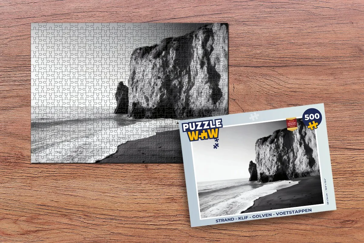 PuzzleWow Strand Puzzel 500 Stuks - Klif & Golven