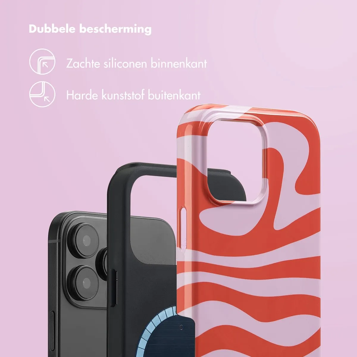 Selencia Hoesje iPhone 16 Pro Max Dream Swirl Pink - MagSafe