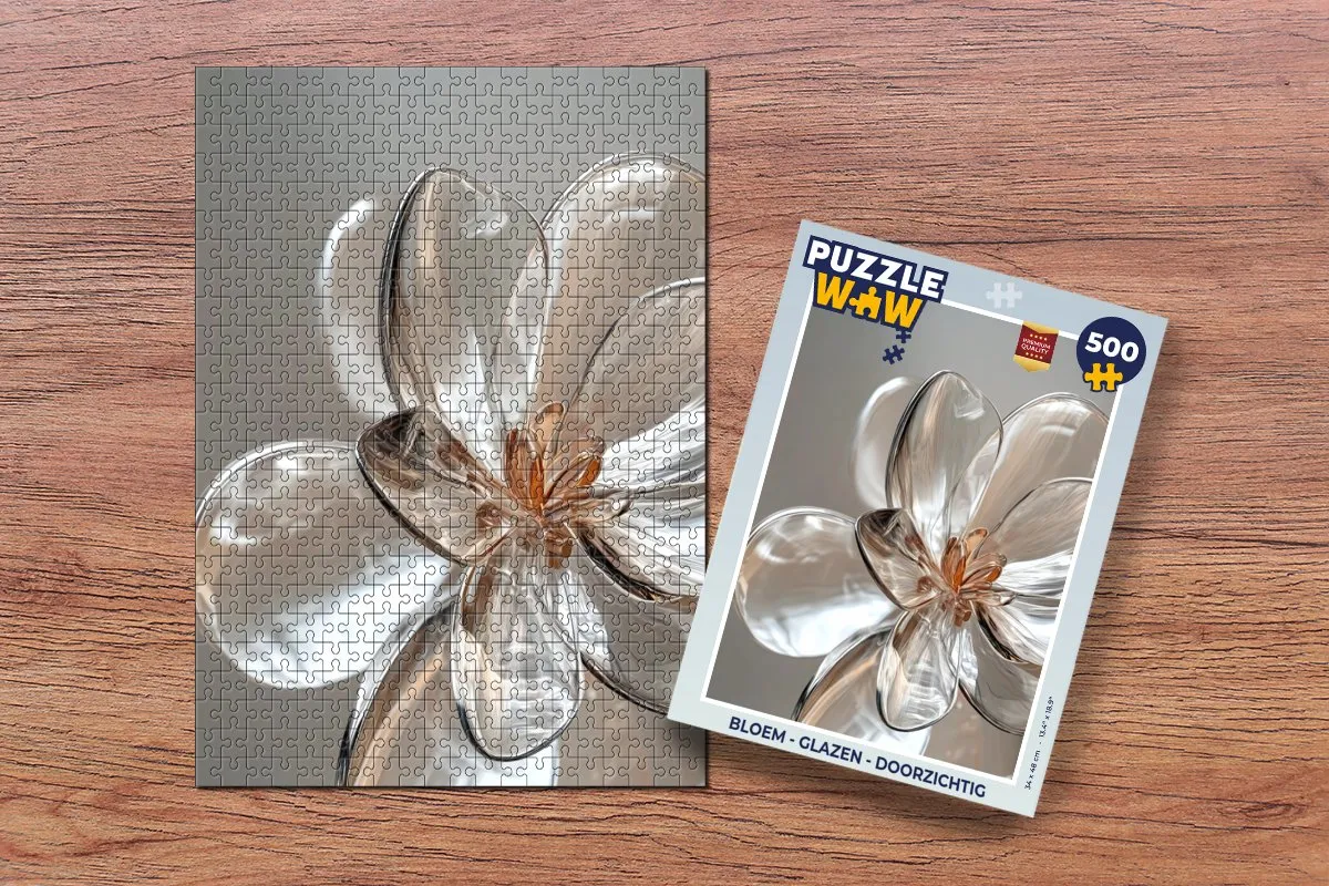 PuzzleWow Bloem Glazen Legpuzzel 500 Stuks - MPN 8721375321515