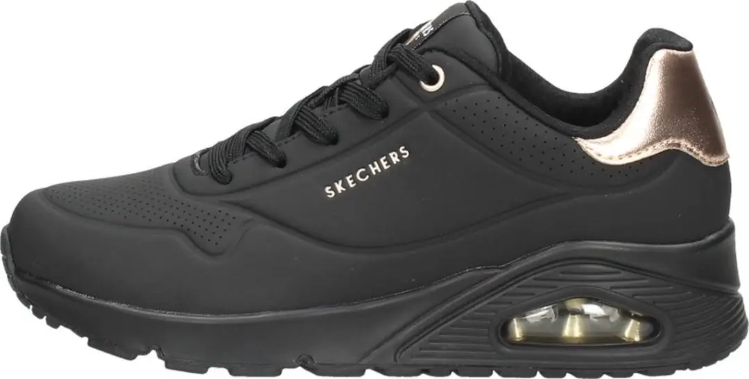 Skechers Uno Golden Air Dames Sneakers - Zwart