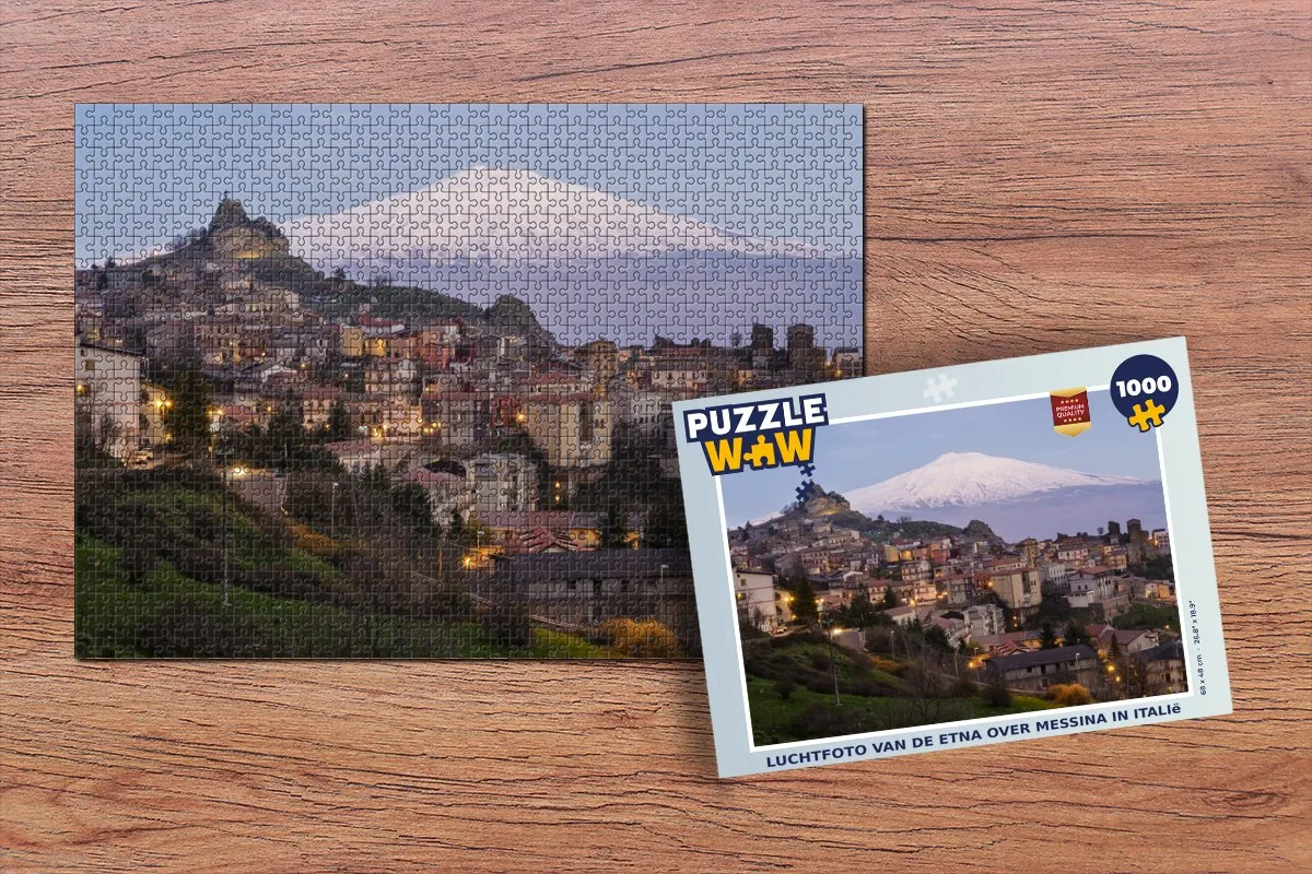 PuzzleWow Legpuzzel Etna over Messina 1000 Stuks