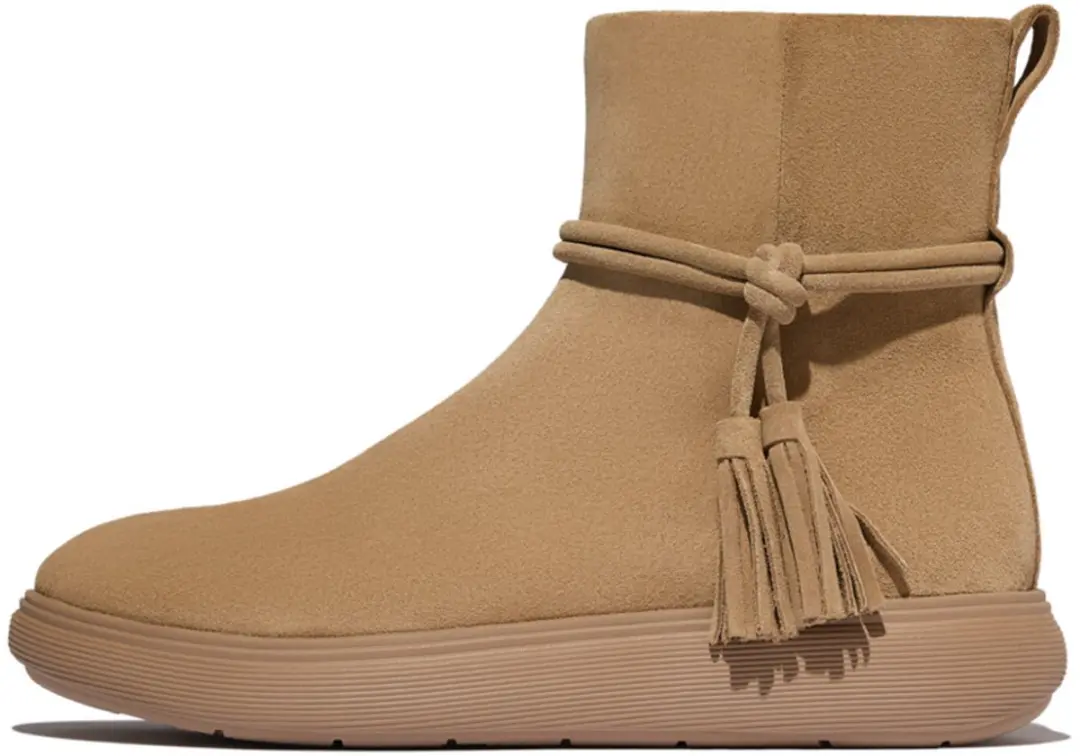 FitFlop FitFlop IQ-Comff Tassel Suede Short Boots
