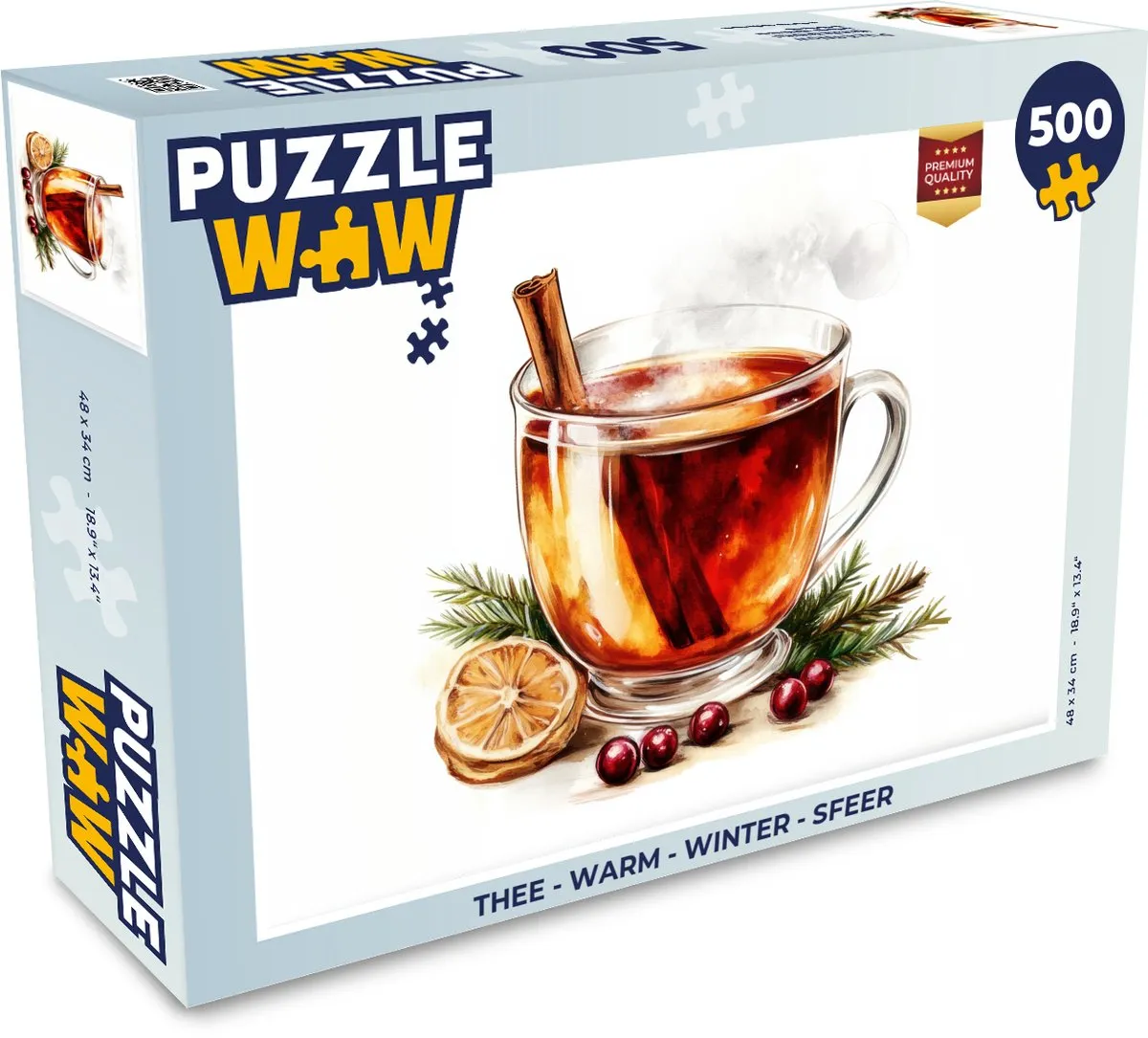 PuzzleWow Winter Thee Legpuzzel 500 Stuks - 8721169407517