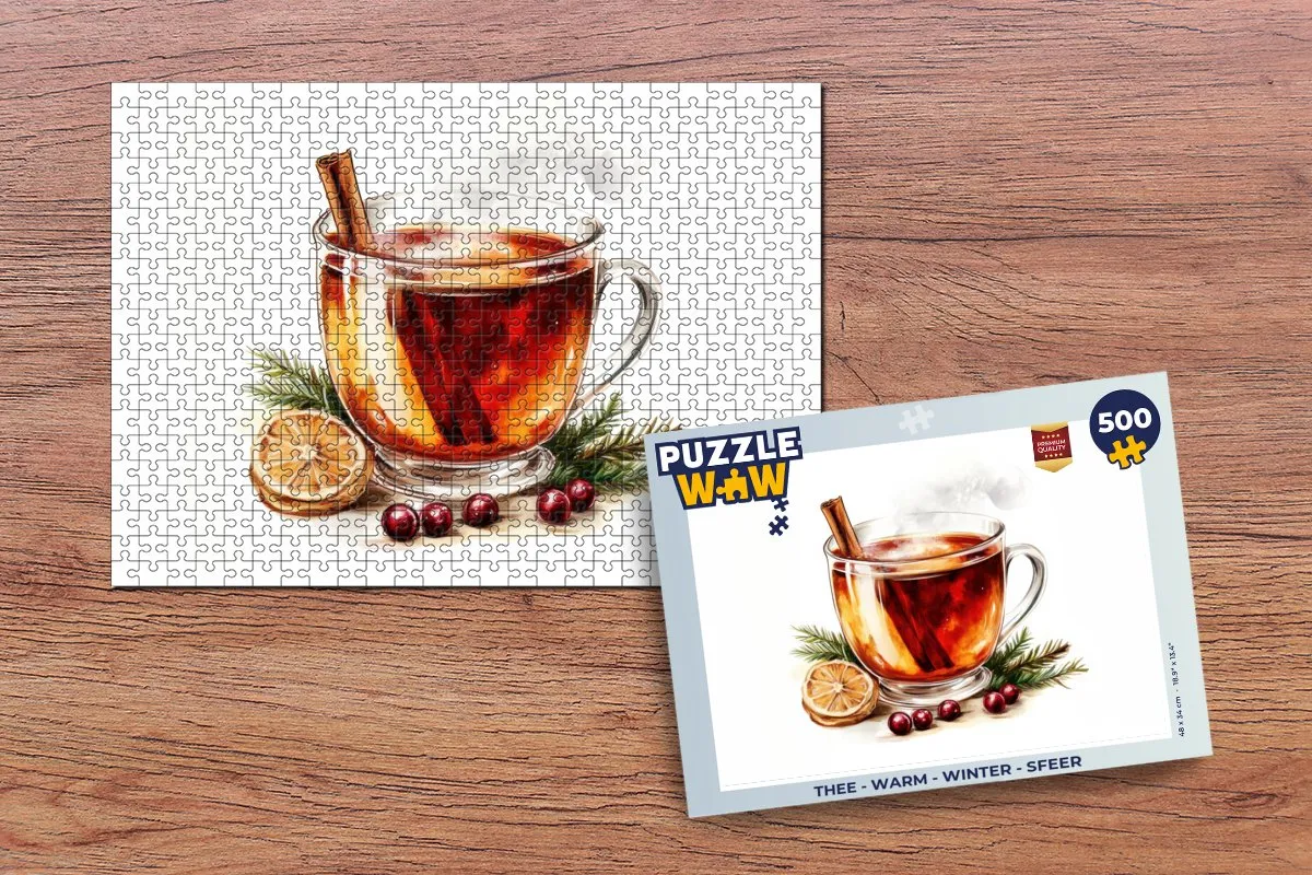 PuzzleWow Winter Thee Legpuzzel 500 Stuks - 8721169407517