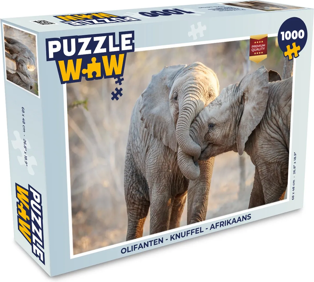 PuzzleWow Olifanten Legpuzzel 1000 Stuks