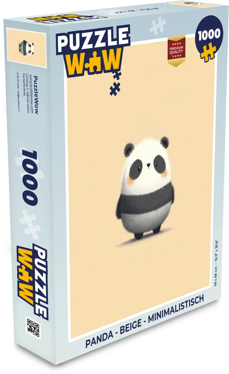 PuzzleWow Puzzel Panda Legpuzzel 1000 Stuks