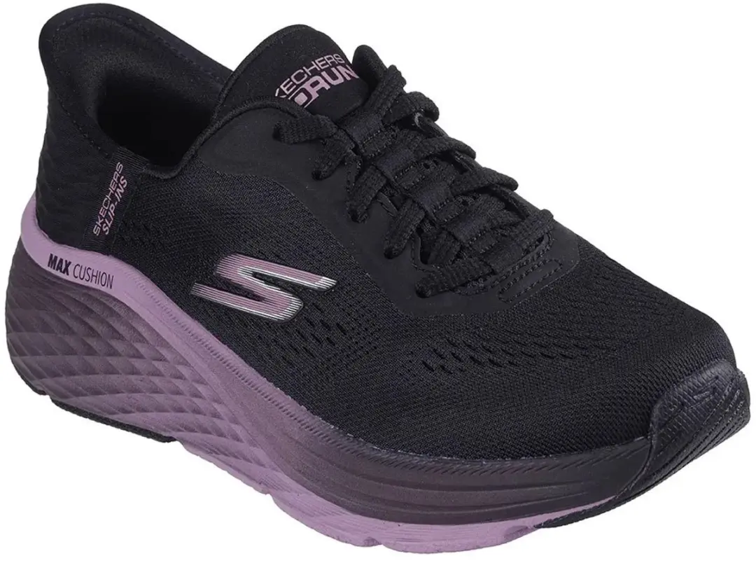 Skechers Max Cushioning Elite 2.0 So Dames Sneakers - Zwart/Paars - afbeelding 4 van 6