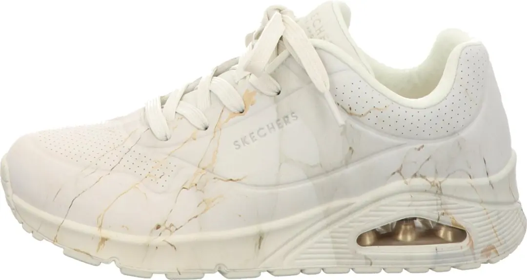 Skechers Uno Marble Marvel Dames Sneakers - Wit