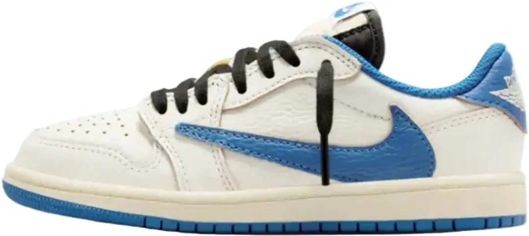Jordan 1 Retro Low OG SP Fragment x Travis Scott Sail Military Blue (PS)