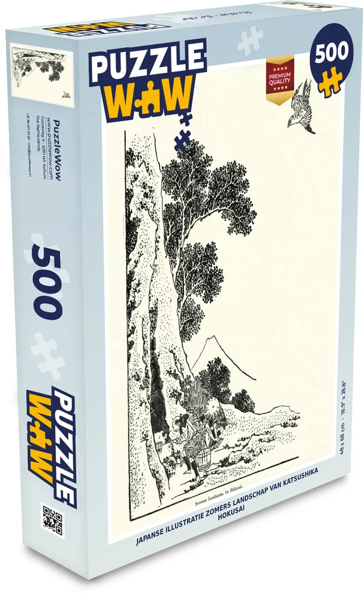PuzzleWow Katsushika Hokusai Zomers Landschap Legpuzzel 500 Stuks