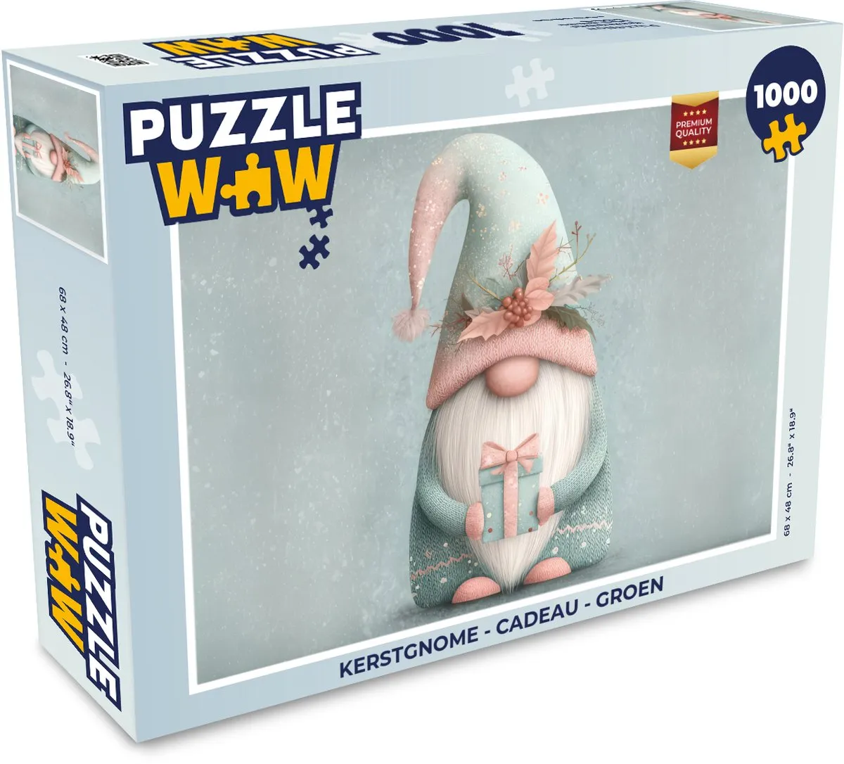 PuzzleWow Kerstgnome Puzzle 500 Stuks - Groen