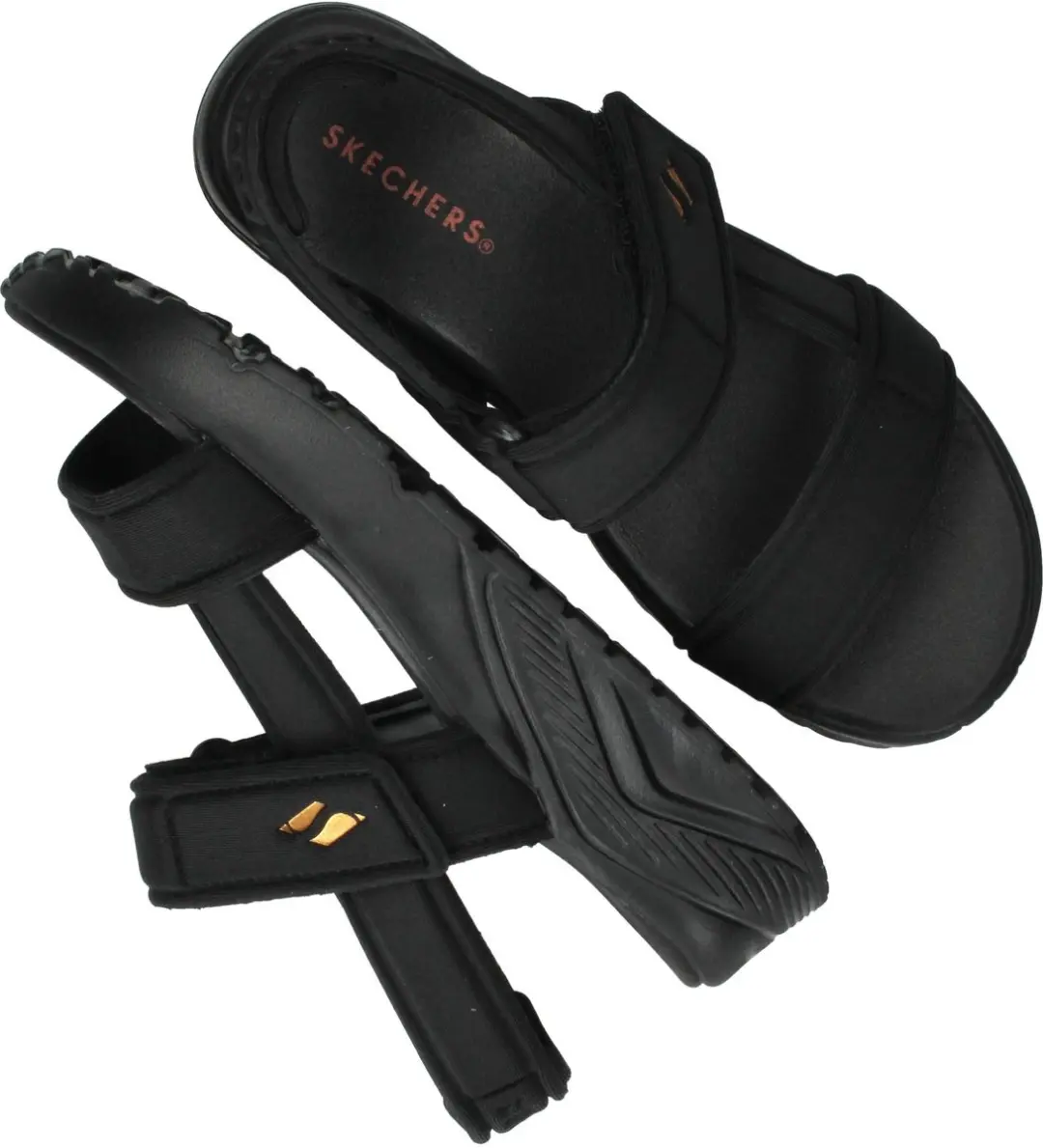 Skechers Uno Lite Sandalen - Meisjes 37 - Zwart - afbeelding 3 van 6