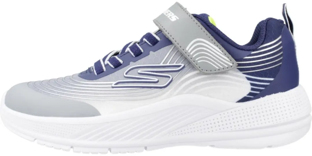 Skechers Microspec Advance Sneakers - Kinderen - Maat 28 - Navy/Lichtgrijs - afbeelding 2 van 6
