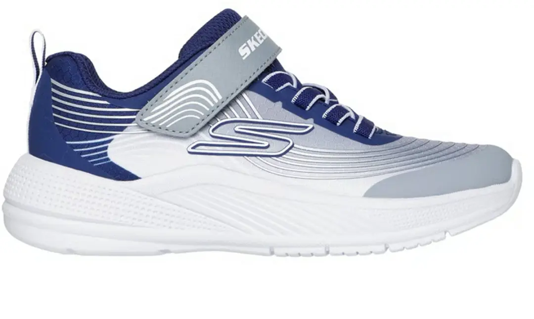Skechers Microspec Advance Sneakers - Kinderen - Maat 28 - Navy/Lichtgrijs - afbeelding 5 van 6