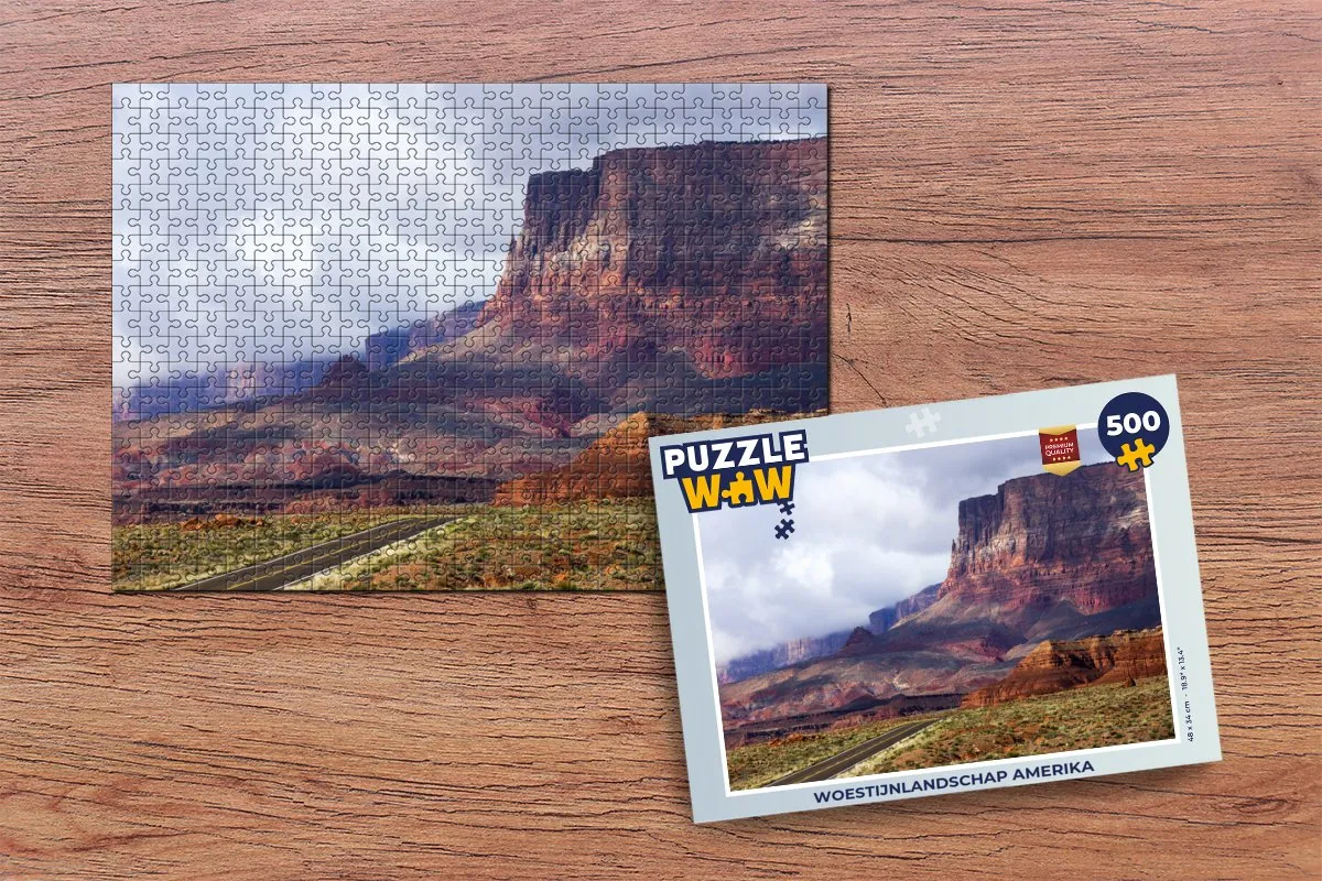 PuzzleWow Woestijnlandschap Amerika Legpuzzel 500 Stuks - Multicolor