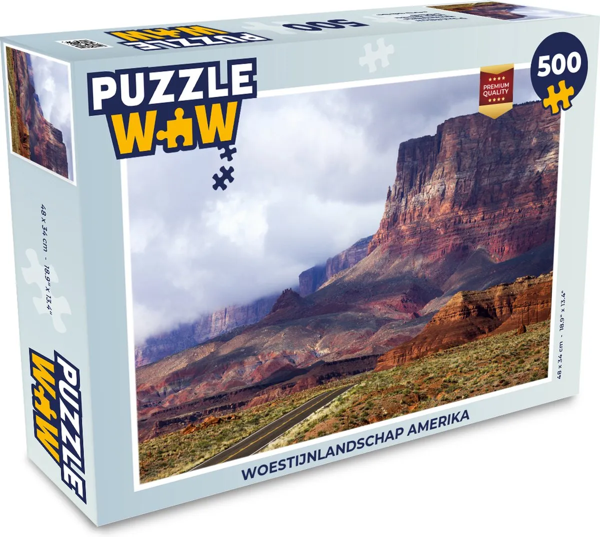 PuzzleWow Woestijnlandschap Amerika Legpuzzel 500 Stuks