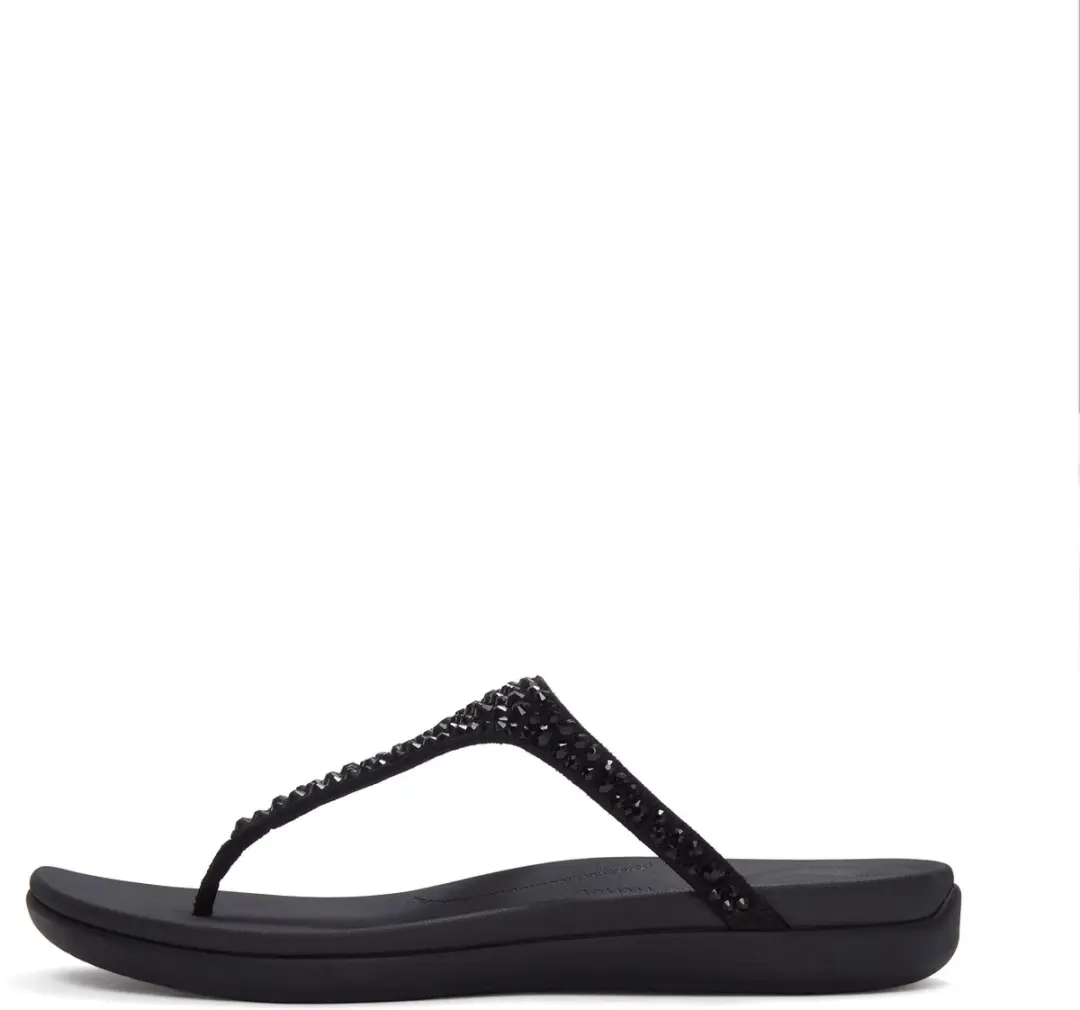 FitFlop Solay Mixed-Crystal Toe-Post Sandals Dames Sandalen - Zwart - afbeelding 4 van 6