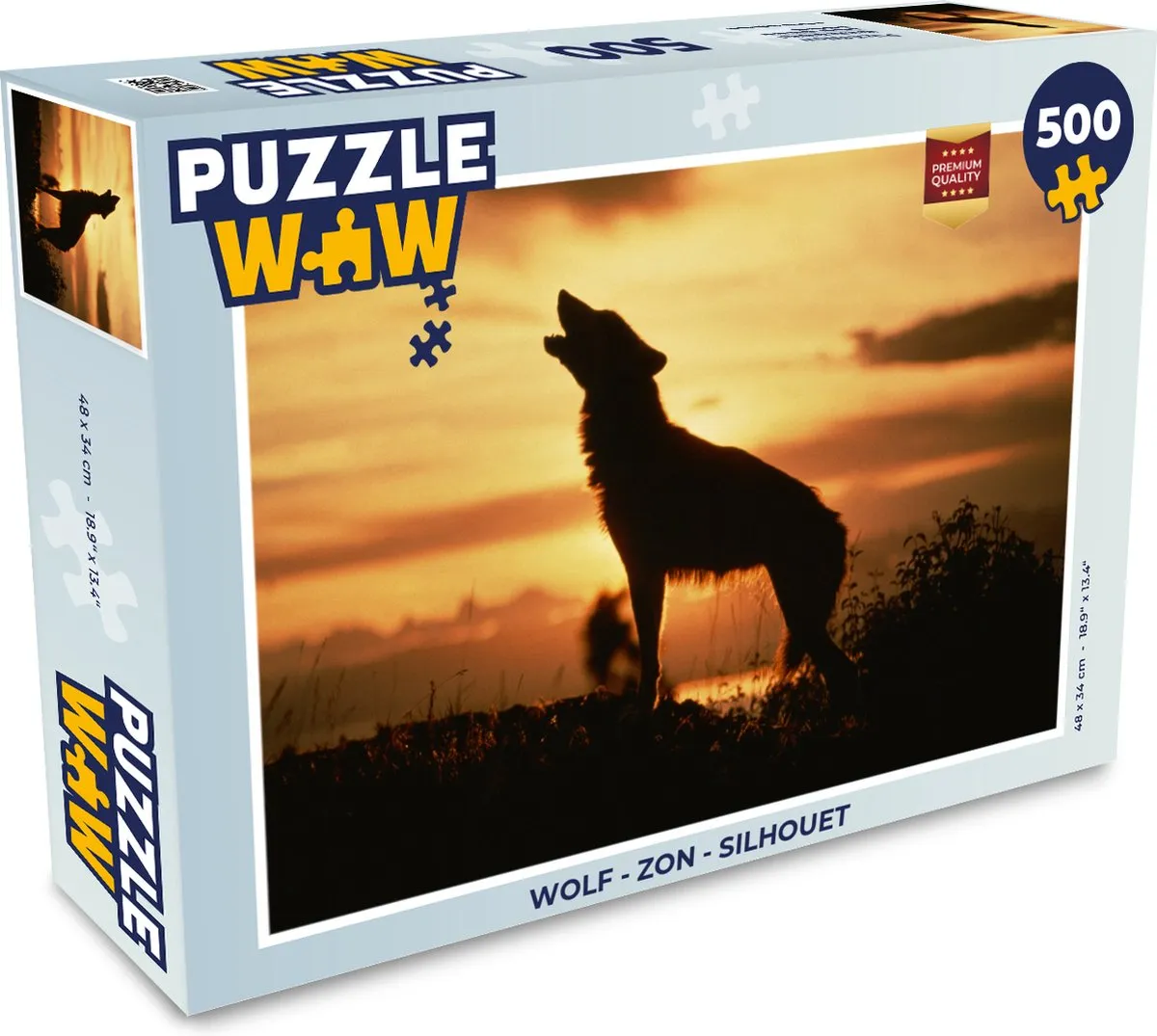 PuzzleWow Zon Silhouet Legpuzzel 500 Stuks