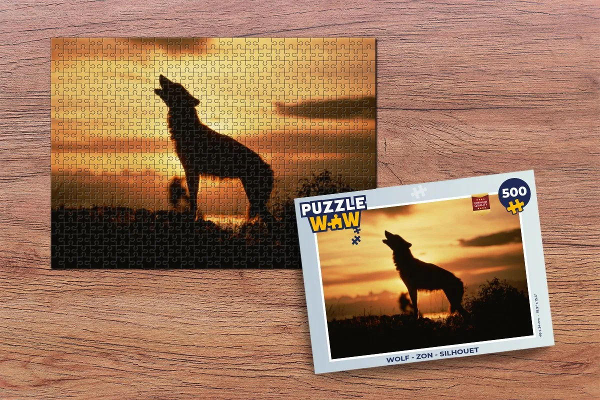PuzzleWow Zon Silhouet Legpuzzel 500 Stuks - Multicolor