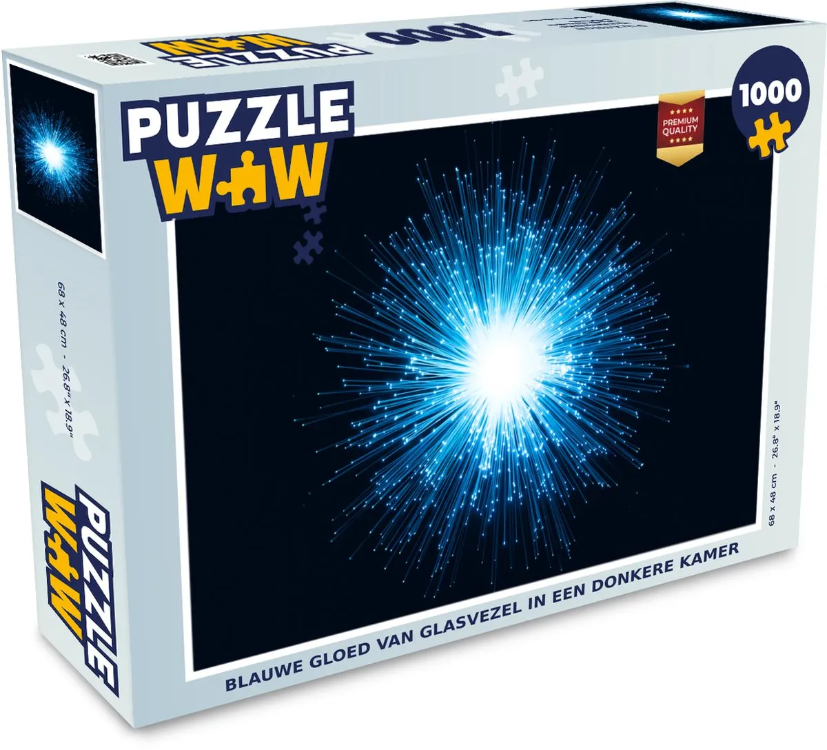 PuzzleWow Legpuzzel Blauwe gloed 1000 Stuks