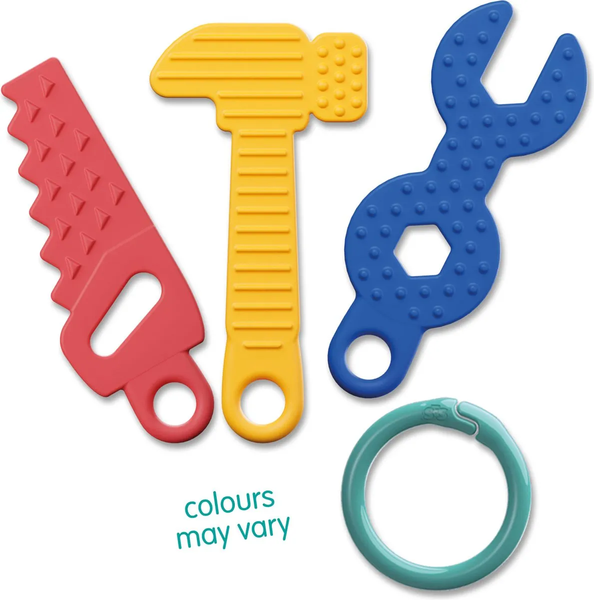 SES Creative Tiny Talents Sensorisch Speelgoed Gereedschap - Ring met Hammer Zaag Steeksleutel