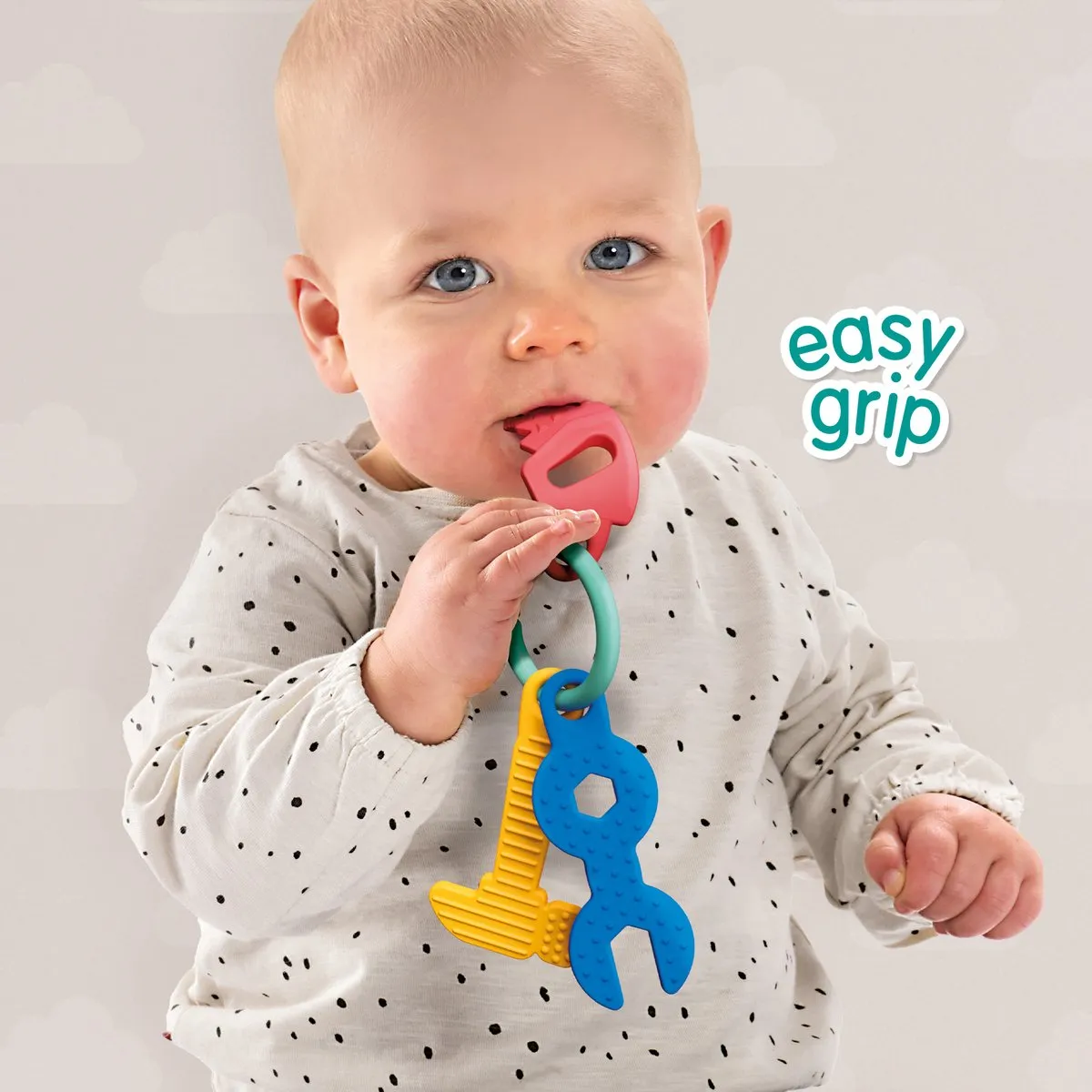 SES Creative Tiny Talents Sensorisch Speelgoed Gereedschap - Ring met Hammer Zaag Steeksleutel