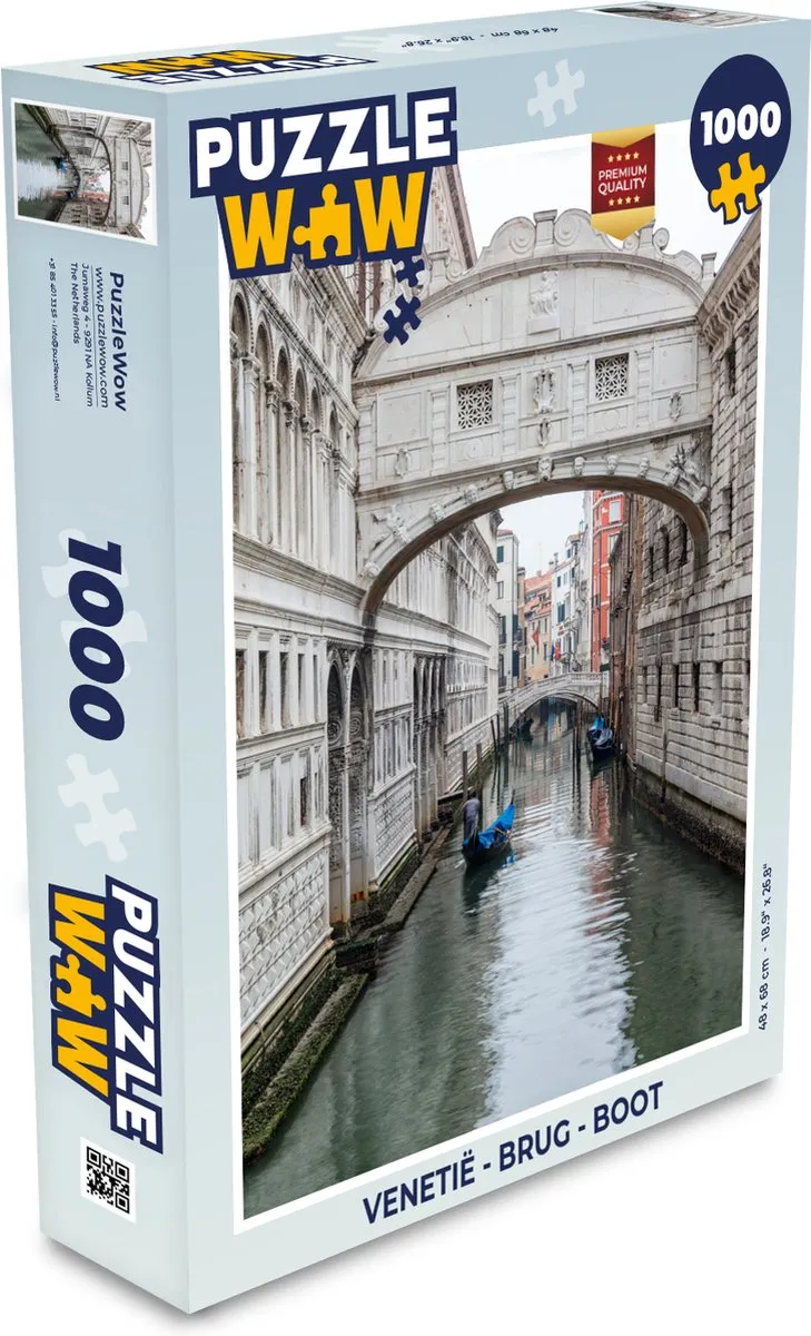 PuzzleWow Venetië Legpuzzel 1000 Stuks