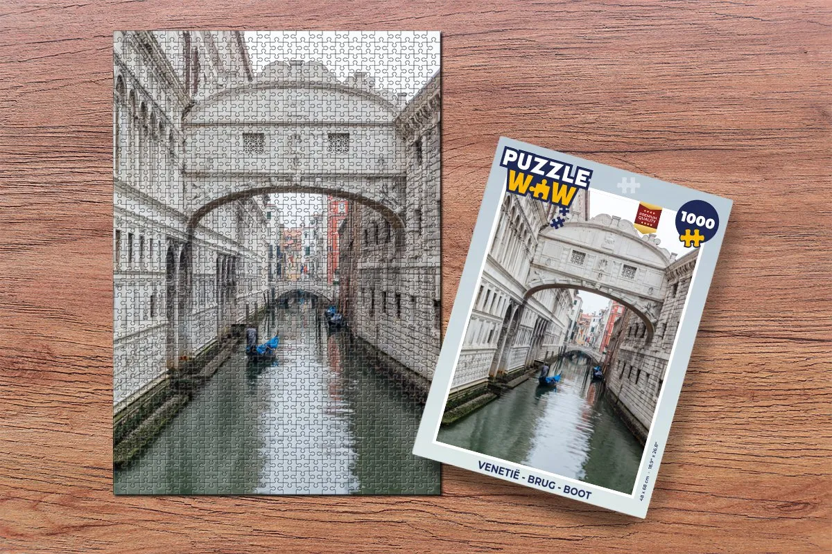 PuzzleWow Venetië Legpuzzel 1000 Stuks - Multicolor
