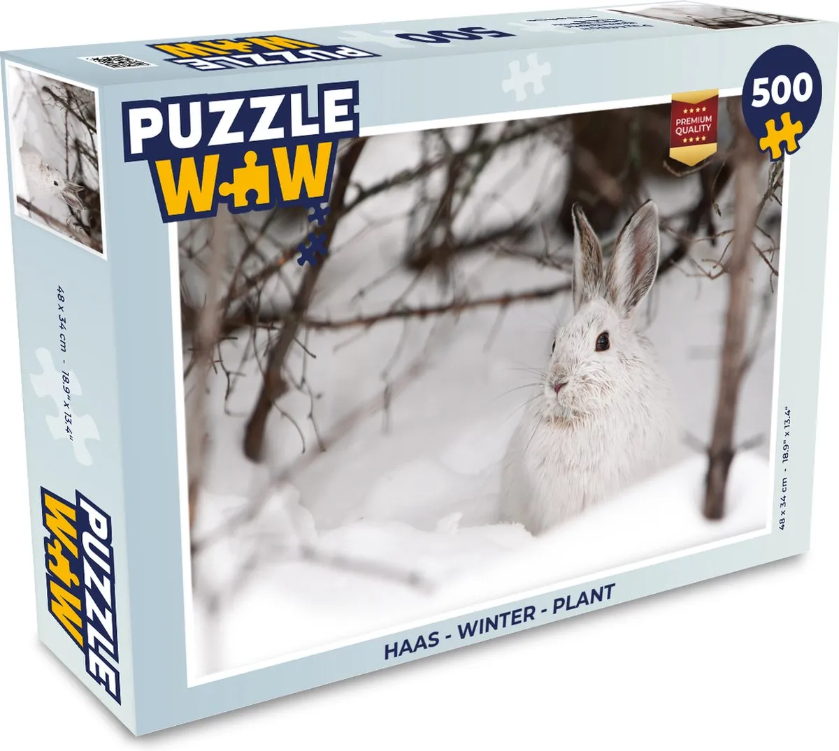 PuzzleWow Haas Winter Plant Legpuzzel 500 Stuks