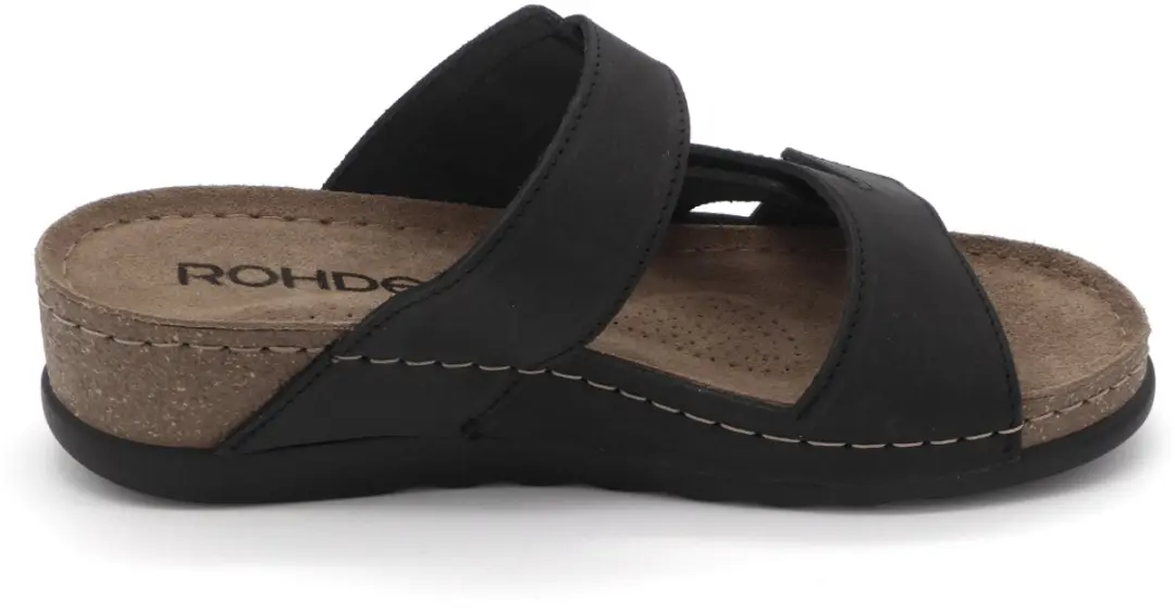 Rohde Dames Slipper 5433-90 Slides - Zwart