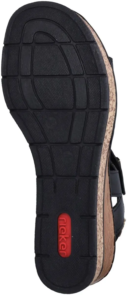 Rieker Dames Sandalen 63781-42 - Zwart