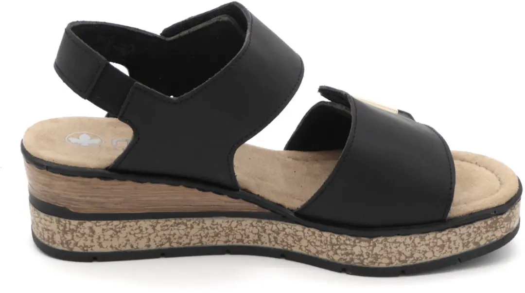 Rieker Dames Sandalen 63781-42 - Zwart