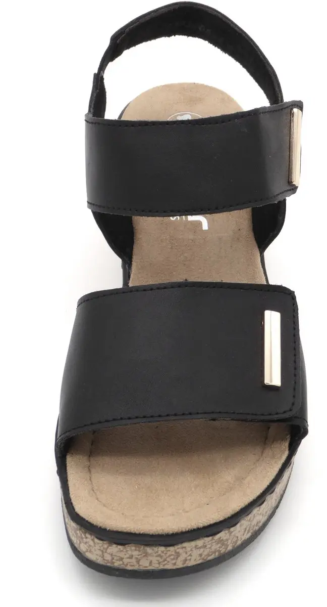 Rieker Dames Sandalen 63781-42 - Zwart