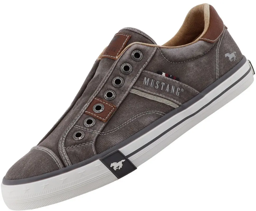 Mustang heren sneaker grijs canvas