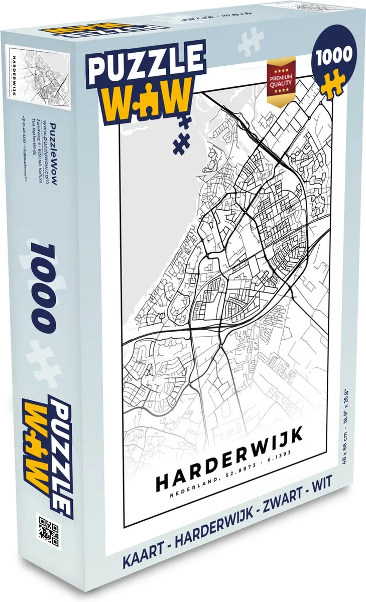 PuzzleWow Legpuzzel Harderwijk 1000 Stuks - Multicolor