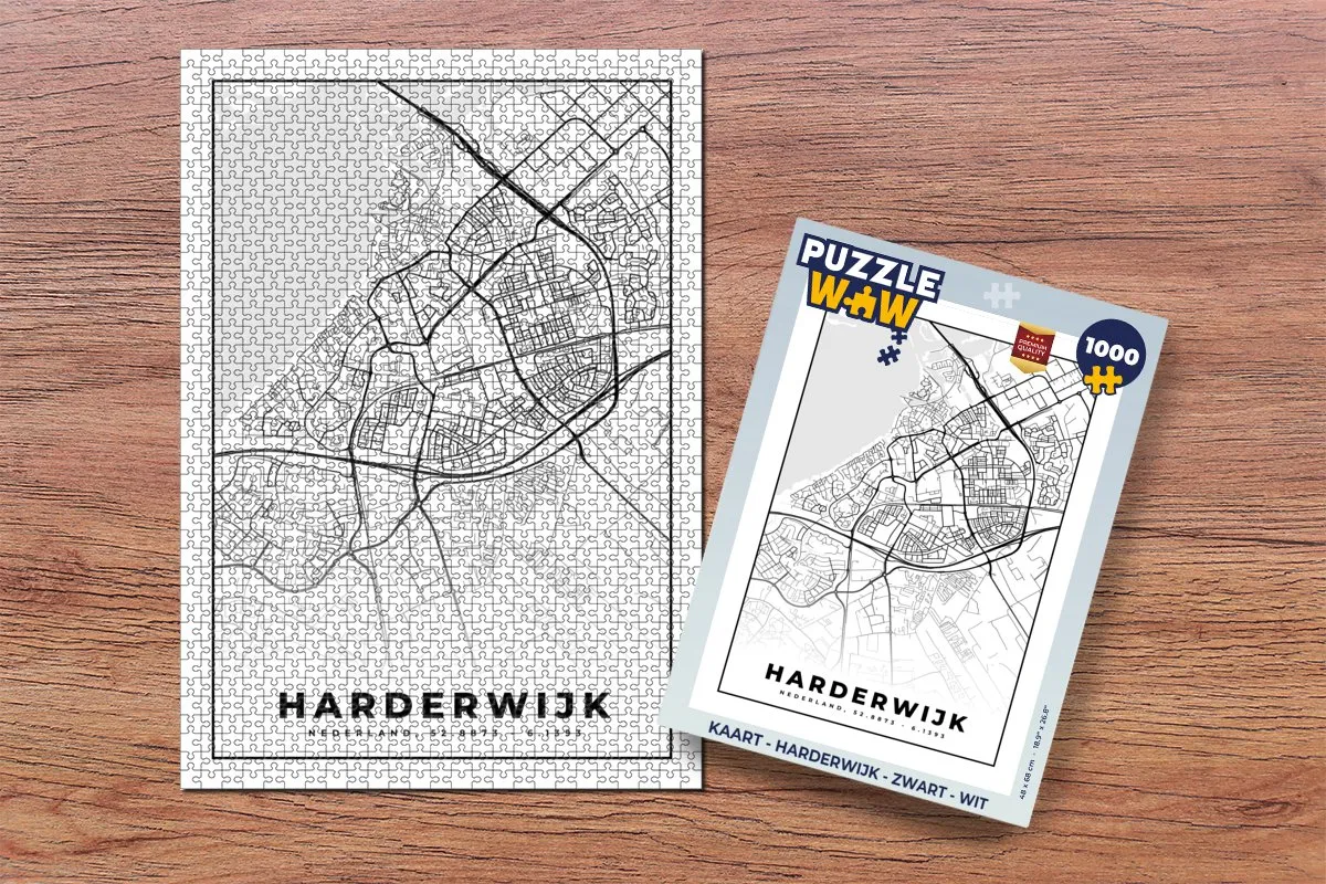 PuzzleWow Legpuzzel Harderwijk 1000 Stuks - Multicolor