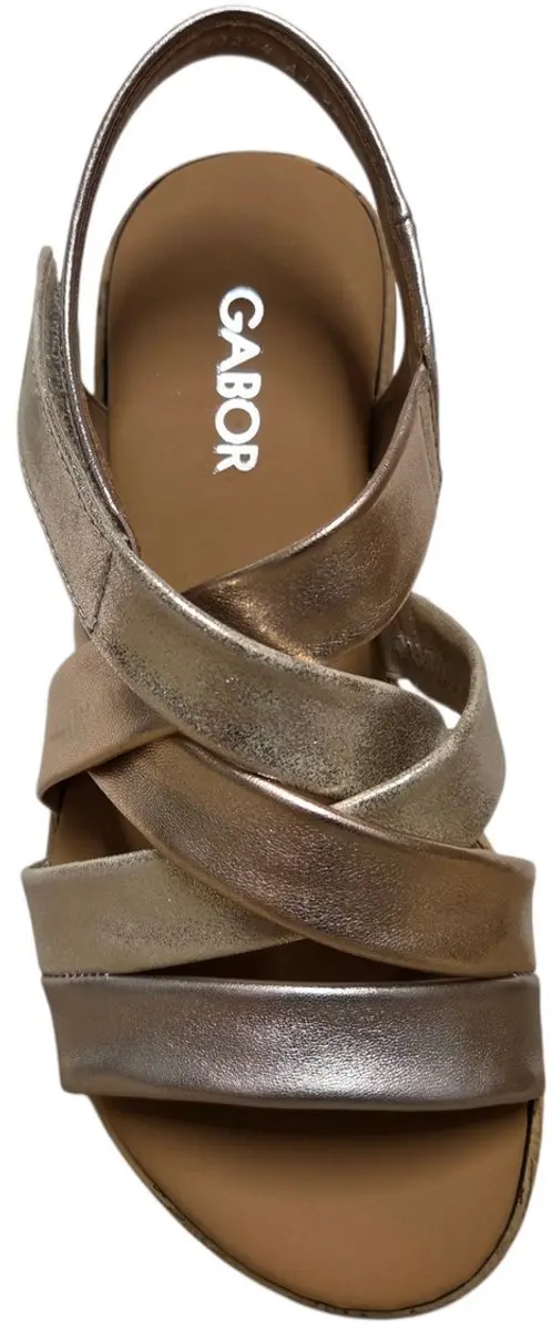 Gabor 82.736.82 Sandalen - 40 - Zilver/Brons