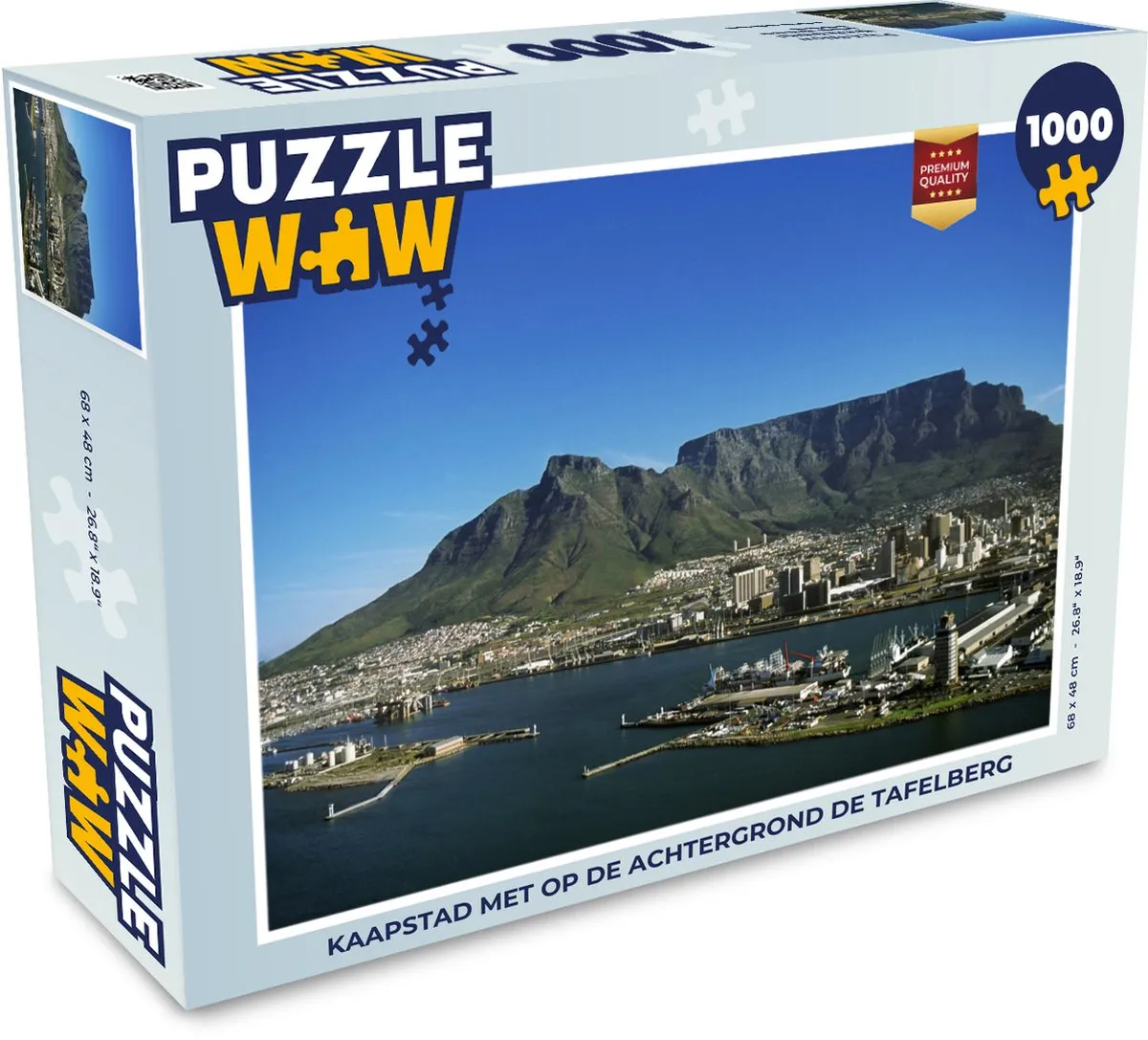 PuzzleWow Legpuzzel Kaapstad Tafelberg 1000 Stuks