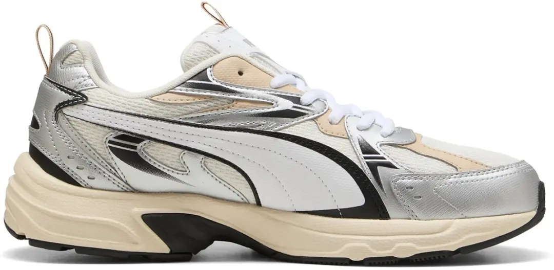 PUMA Milenio Tech Sneakers 37.5 - Wit/Zwart/Zilver/Beige