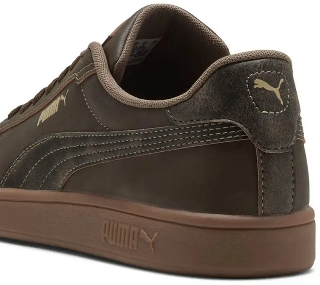 PUMA Smash 3.0 Crafted Leather Sneakers - Chocolade - afbeelding 2 van 6