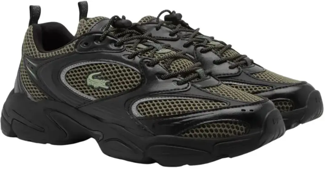 Lacoste Storm 96 2K Sneakers - Heren 44 - Zwart/Lichtgroen - afbeelding 4 van 6