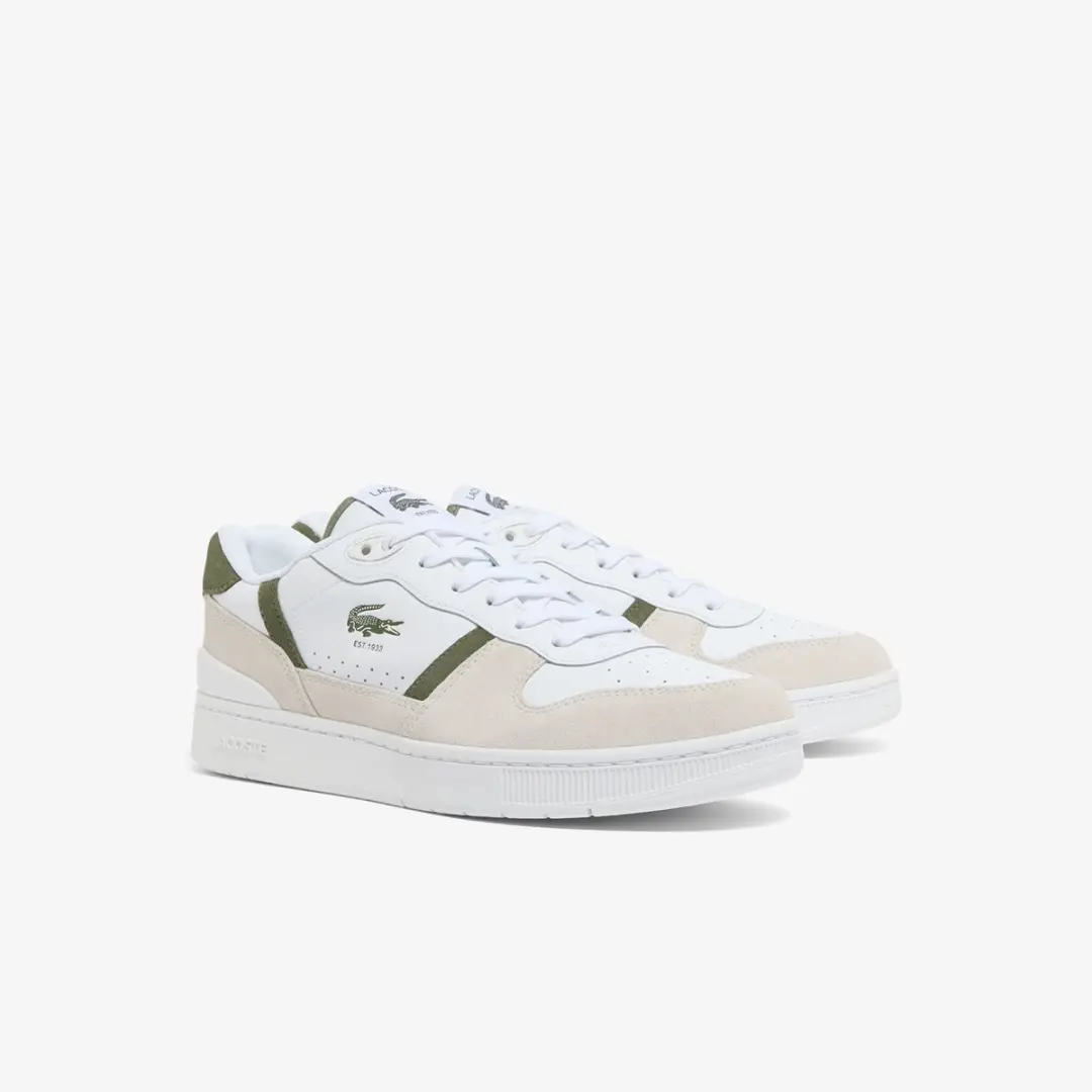 Lacoste T-CLIP SET 126 7 SMA WHT/KHK Heren Sneakers - Wit/Khaki - afbeelding 3 van 6