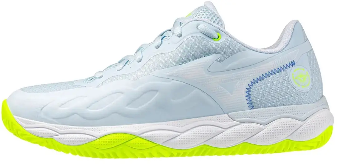 Mizuno WAVE ENFORCE COURT CC tennisschoenen dames gravel 61GC243620 Blauw Geel