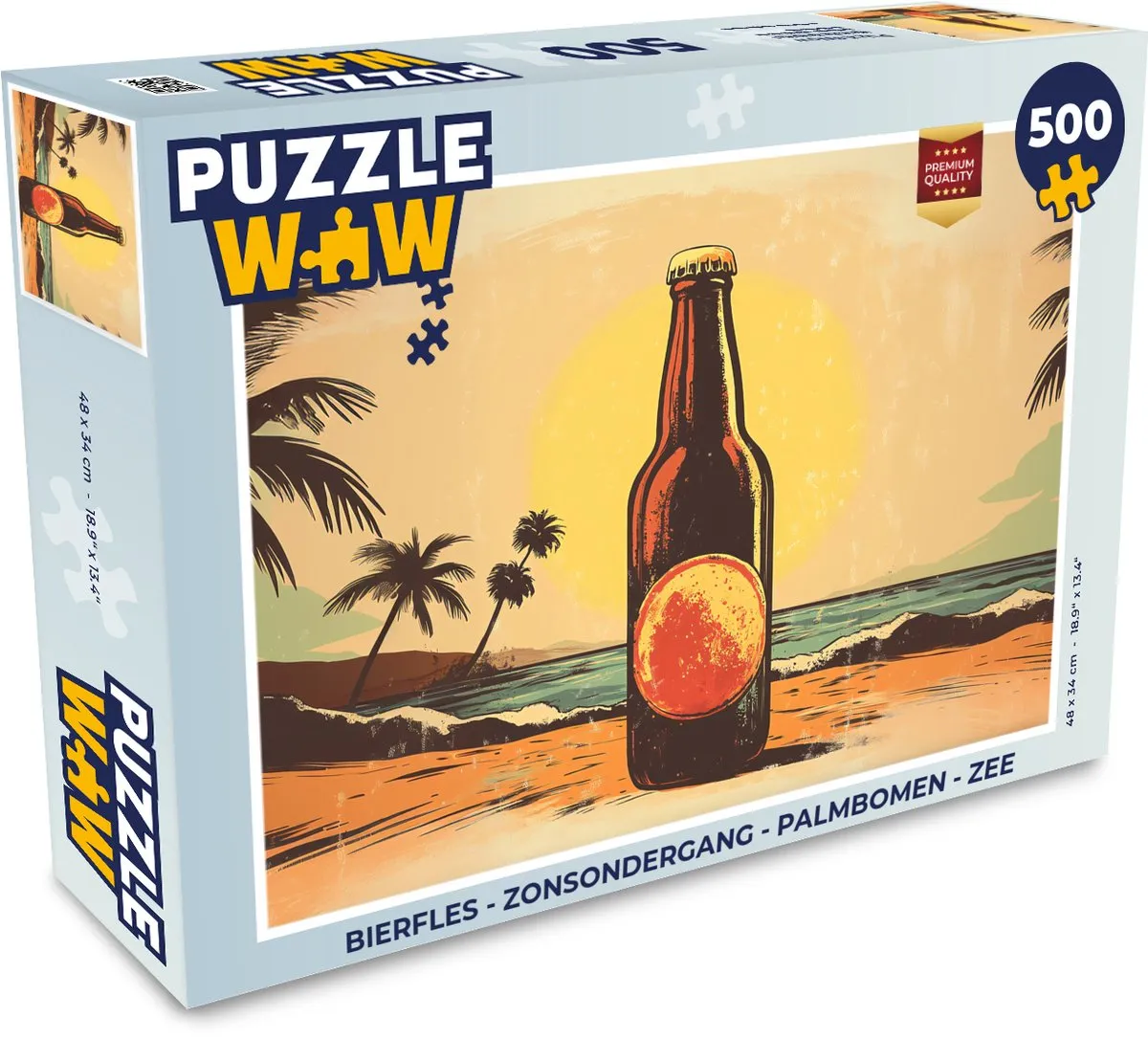 PuzzleWow Bierfles Legpuzzel 500 Stuks