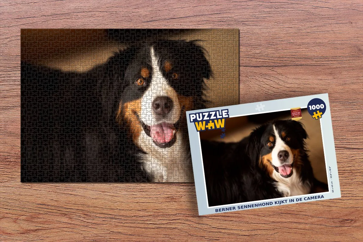 PuzzleWow Berner Sennenhond Legpuzzel 1000 Stuks - Multicolor