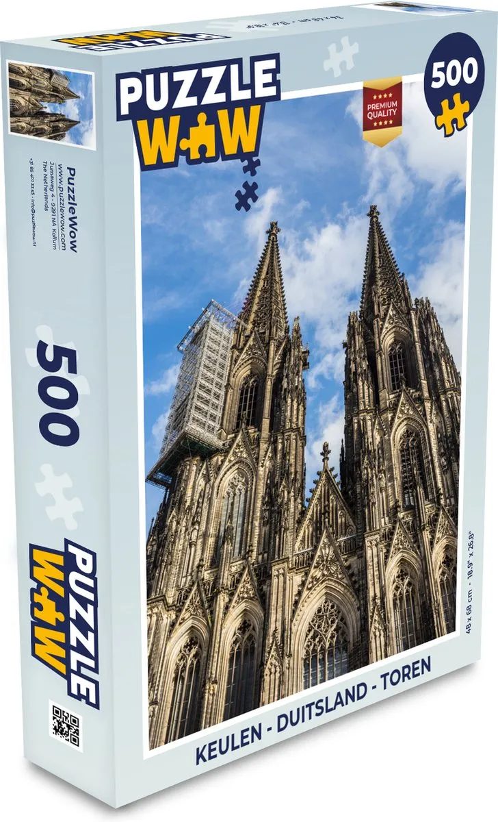PuzzleWow Keulen Toren Legpuzzel 500 Stuks - Multicolor