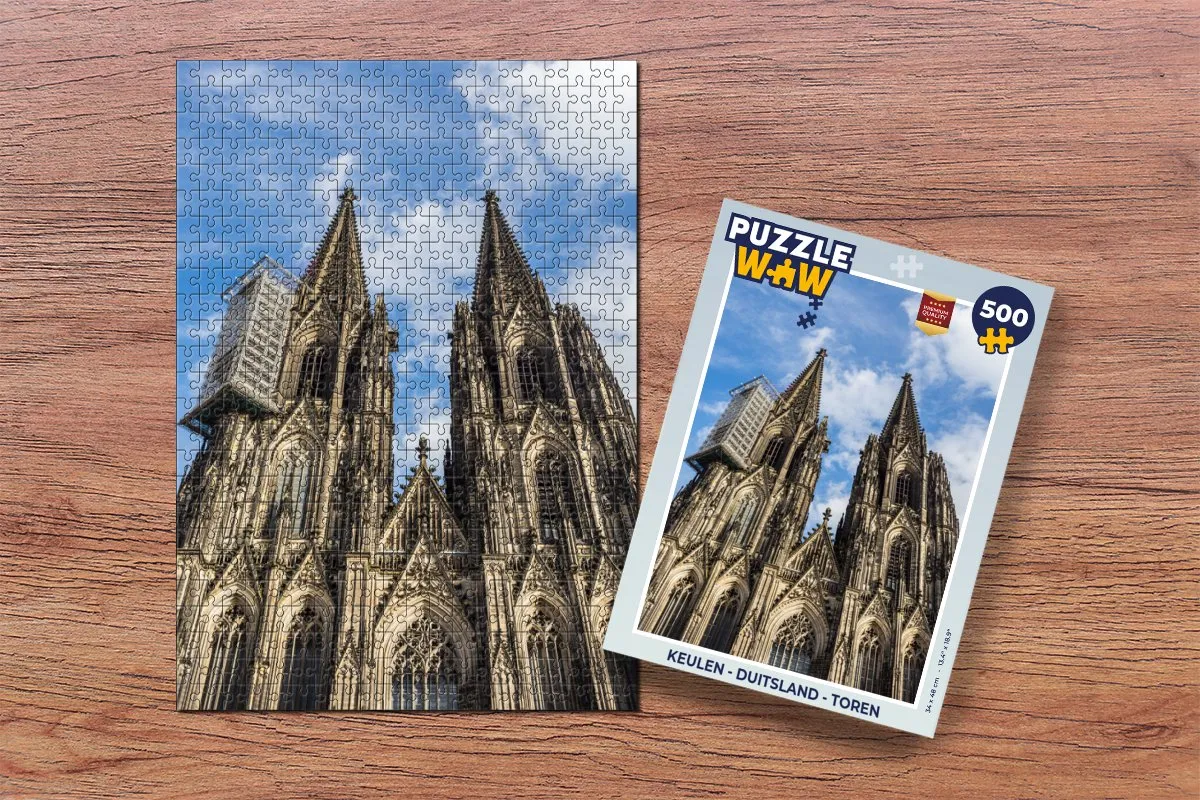 PuzzleWow Keulen Toren Legpuzzel 500 Stuks - Multicolor