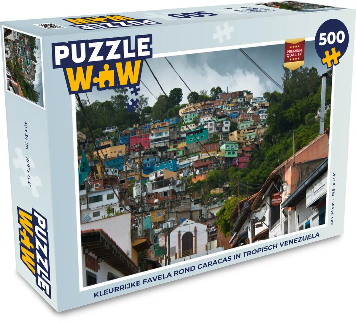 PuzzleWow Legpuzzel Caracas 500 Stuks - Multicolor